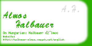 almos halbauer business card